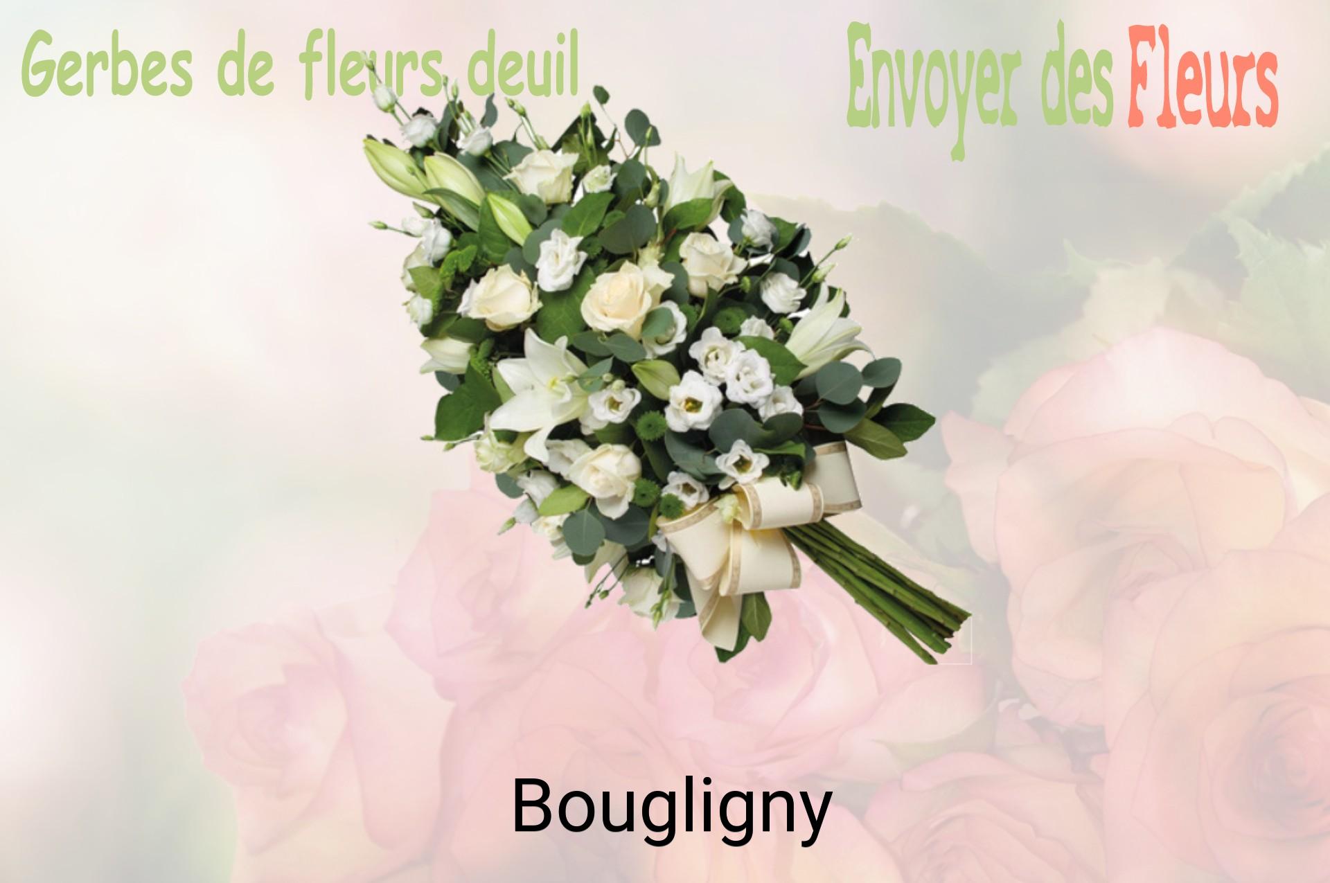 Gerbe de fleurs de deuil livrée à Bougligny